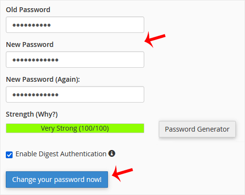 Comment réinitialiser le mot de passe du compte cPanel — 2