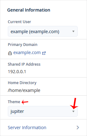 How to Change cPanel's Style/Theme — 1
