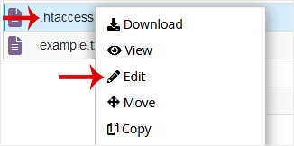 Comment éditer le fichier (Dot)htaccess dans le gestionnaire de fichiers cPanel — 3