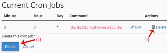 How to Edit or Delete a Cronjob in cPanel — 3