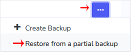 How to Restore Partial Backup in SiteWorx — 2
