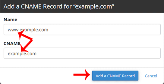 Comment ajouter un enregistrement CNAME dans cPanel — 3