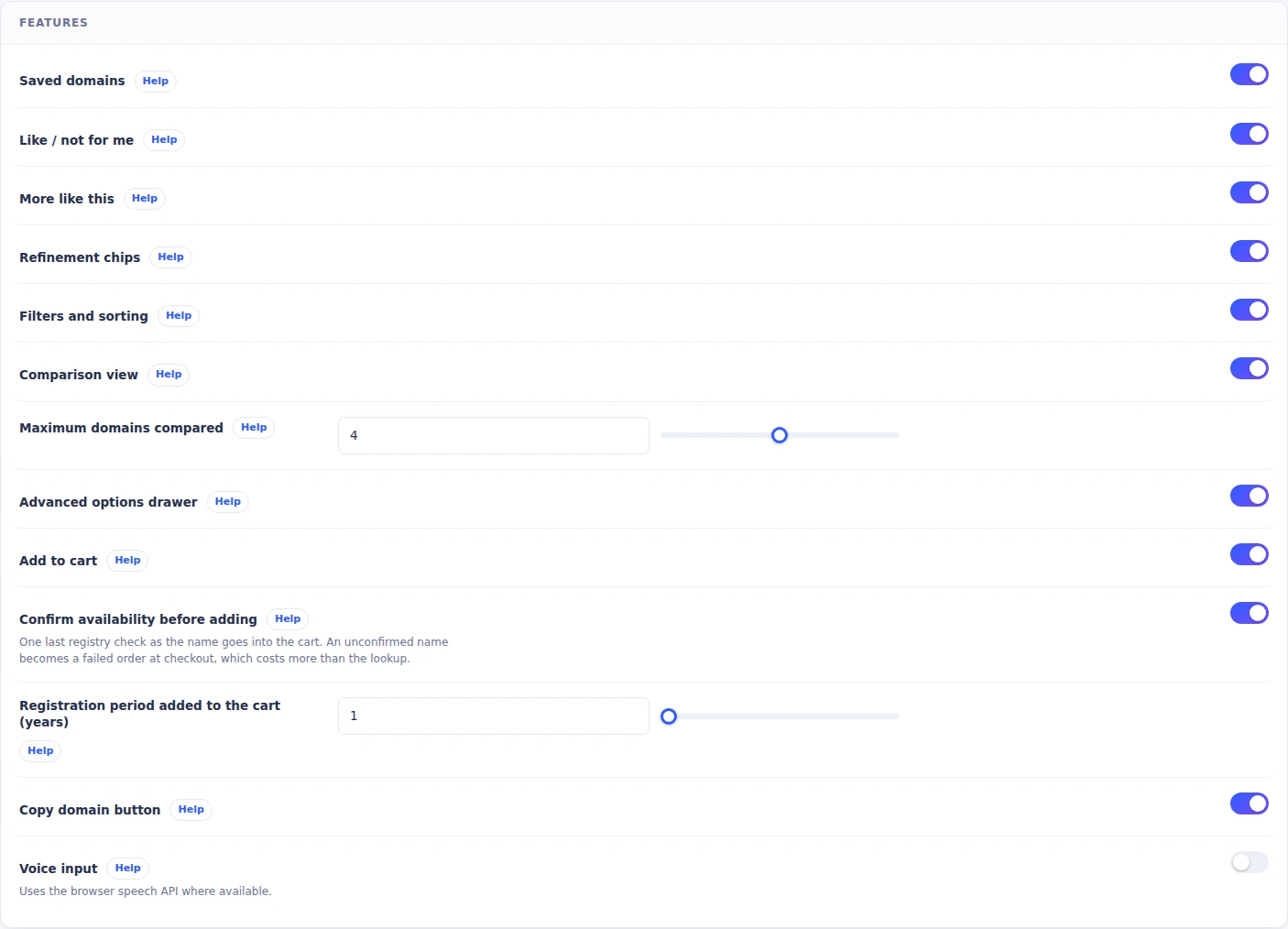 AI Domain Finder: Choose the tools available beside a domain result