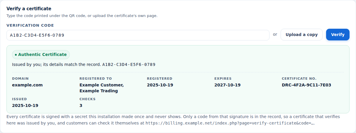 Domain Nexus: Check a domain certificate