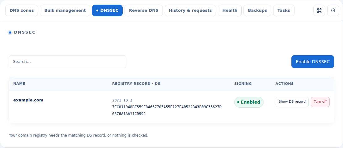 Domain Nexus: Review DNS signing and the DS record