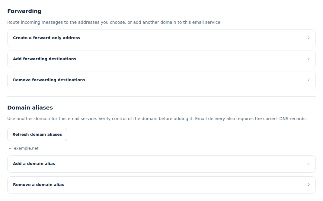 ResellerClub Manager: Manage email forwarding for the service