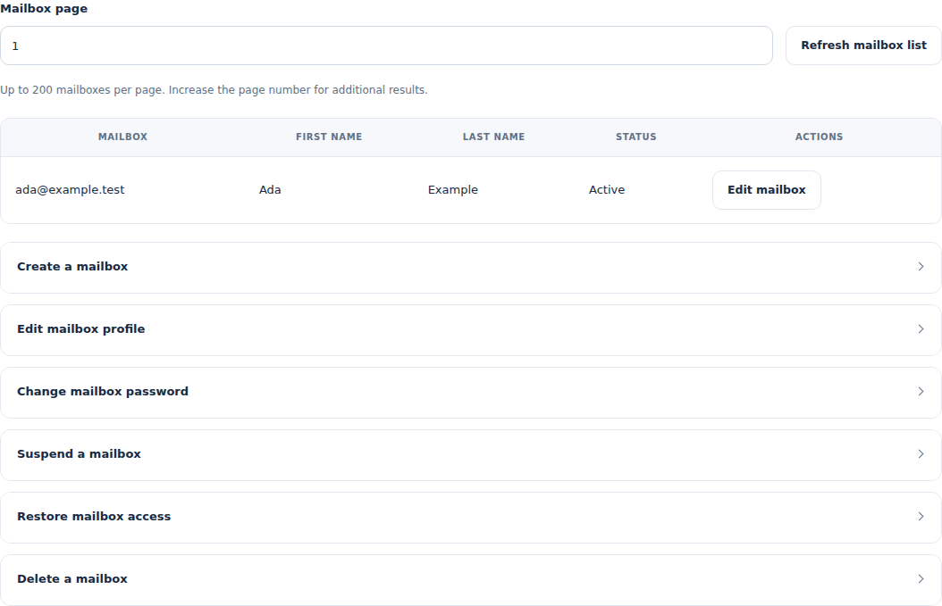 ResellerClub Manager: Manage the purchased email service
